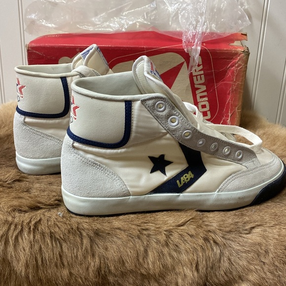 80s 1984 Converse Olympics LA High Tops 6 Michael Jordan NWT - Picture 7 of 16